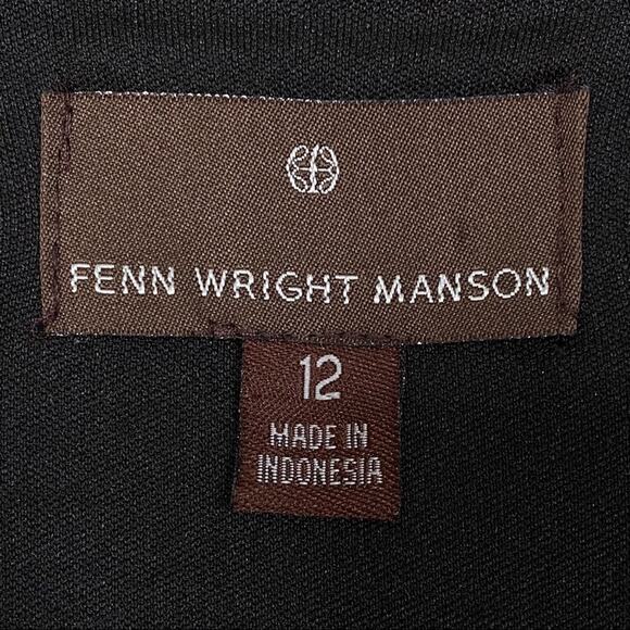 Fenn Wright Manson Floral Dress Womens Size 12 Black Coral Vibrant Shift - Picture 12 of 13